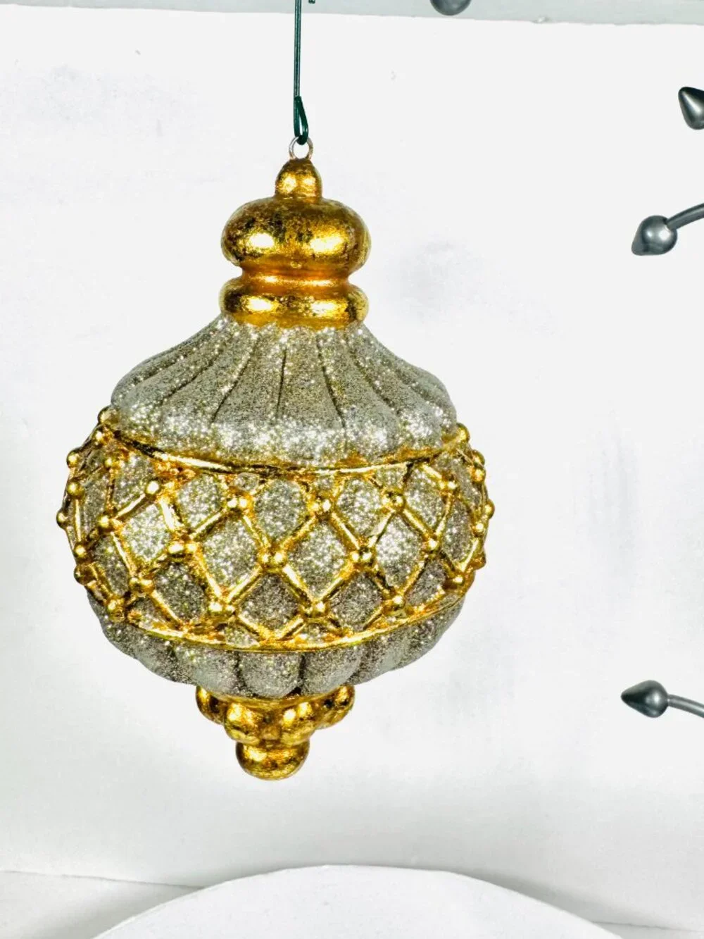 2 Finial Gold and Silver 5.5